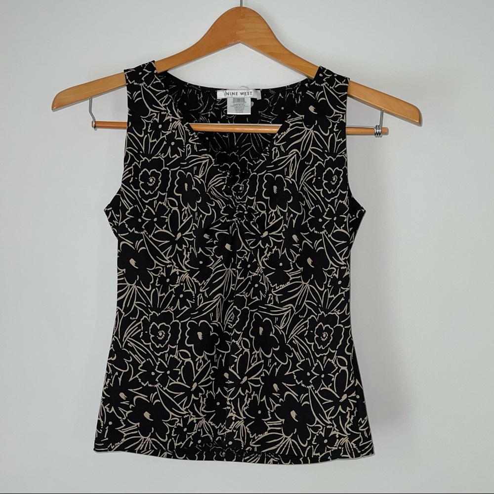 Nine West Printed Tank Top Size S
